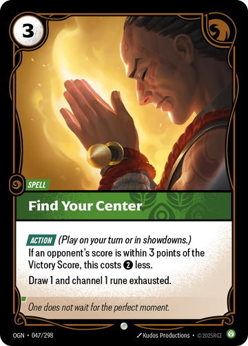 Find Your Center OGN-047 - Riftbound Standard Art, English reference artwork