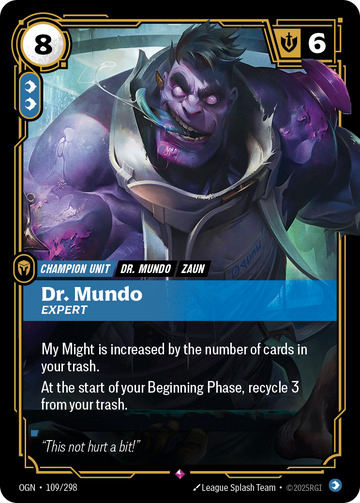 Dr. Mundo - Expert OGN-109 - Riftbound Standard Art, English reference artwork