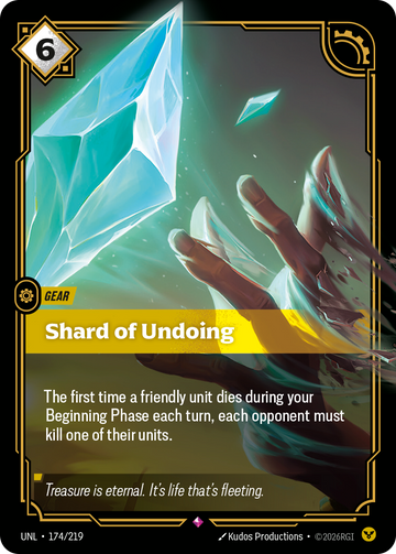 Shard of Undoing UNL-174 - Riftbound Standard Art, English reference artwork