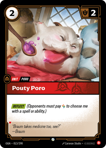 Pouty Poro OGN-013 - Riftbound Standard Art, English reference artwork