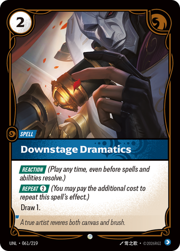 Downstage Dramatics UNL-061 - Riftbound Standard Art, English reference artwork