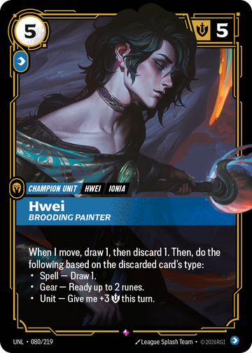 Hwei, Brooding Painter UNL-080 - Riftbound Standard Art, English reference artwork