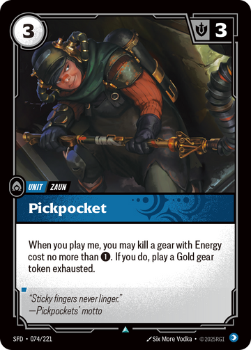 Pickpocket SFD-074 - Riftbound Standard Art, English reference artwork