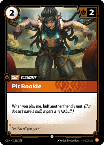 Pit Rookie OGN-136 - Riftbound Standard Art, English reference artwork