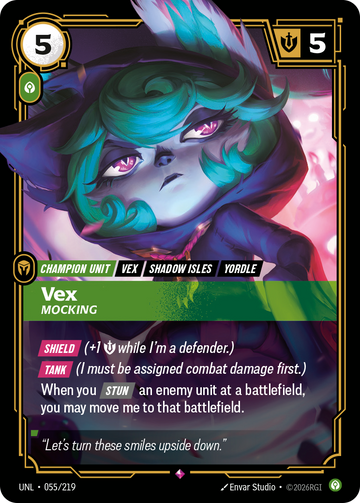 Vex, Mocking UNL-055 - Riftbound Standard Art, English reference artwork
