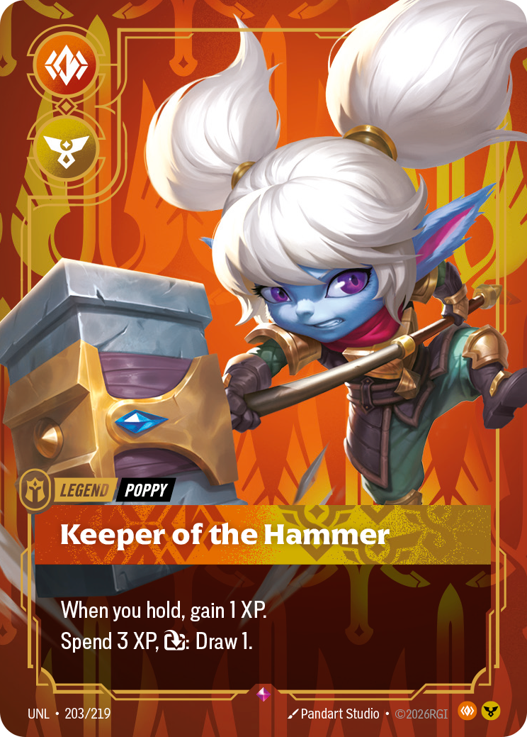 Poppy, Keeper of the Hammer UNL-203 - Riftbound Standard Art, English reference artwork