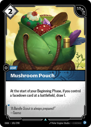 Mushroom Pouch OGN-101 - Riftbound Standard Art, English reference artwork