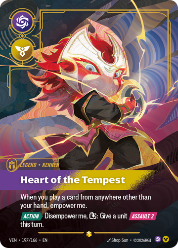 Kennen, Heart of the Tempest (Overnumbered) VEN-197 - Riftbound Overnumbered, English reference artwork