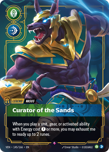 Nasus, Curator of the Sands VEN-145 - Riftbound Standard Art, English reference artwork