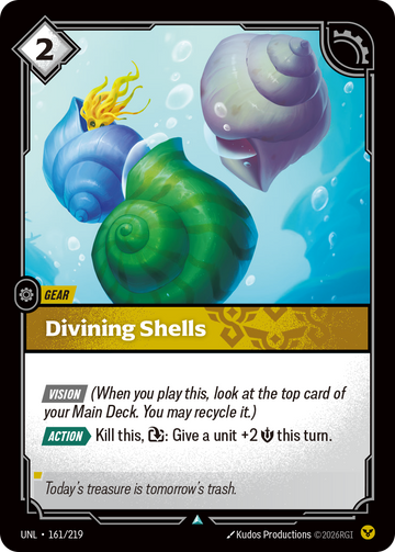 Divining Shells UNL-161 - Riftbound Standard Art, English reference artwork