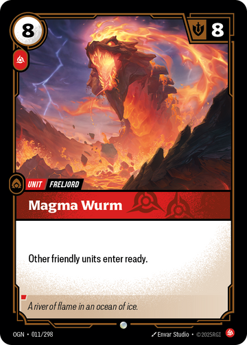 Magma Wurm OGN-011 - Riftbound Standard Art, English reference artwork