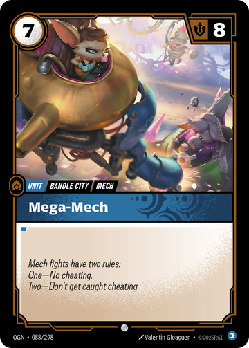 Mega-Mech OGN-088 - Riftbound Standard Art, English reference artwork