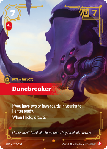 Dunebreaker SFD-027 - Riftbound Standard Art, English reference artwork