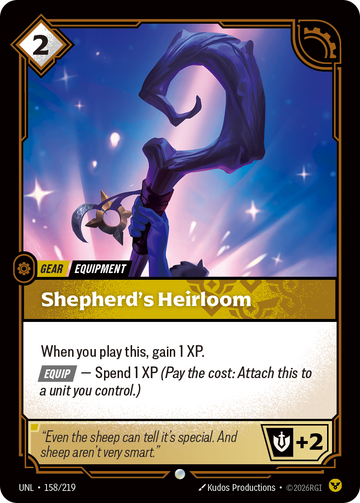 Shepherd's Heirloom UNL-158 - Riftbound Standard Art, English reference artwork