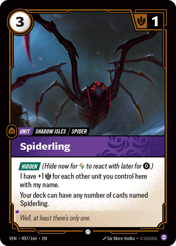 Spiderling VEN-097 - Riftbound Standard Art, English reference artwork