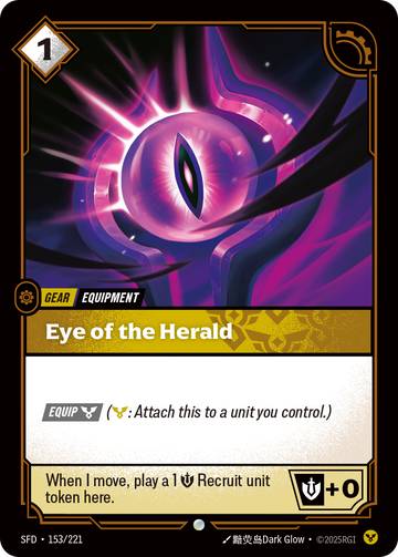 Eye of the Herald SFD-153 - Riftbound Standard Art, English reference artwork