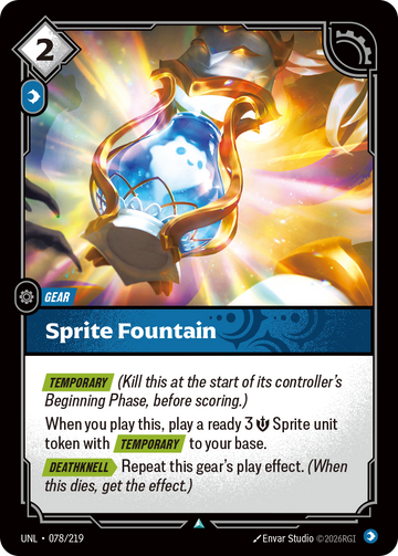 Sprite Fountain UNL-078 - Riftbound Standard Art, English reference artwork