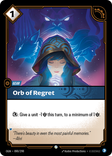 Orb of Regret OGN-090 - Riftbound Standard Art, English reference artwork