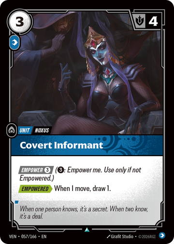 Covert Informant VEN-057 - Riftbound Standard Art, English reference artwork